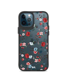 DailyObjects Flower Sheet Black Hybrid Clear Case Cover For iPhone 12 Pro Max