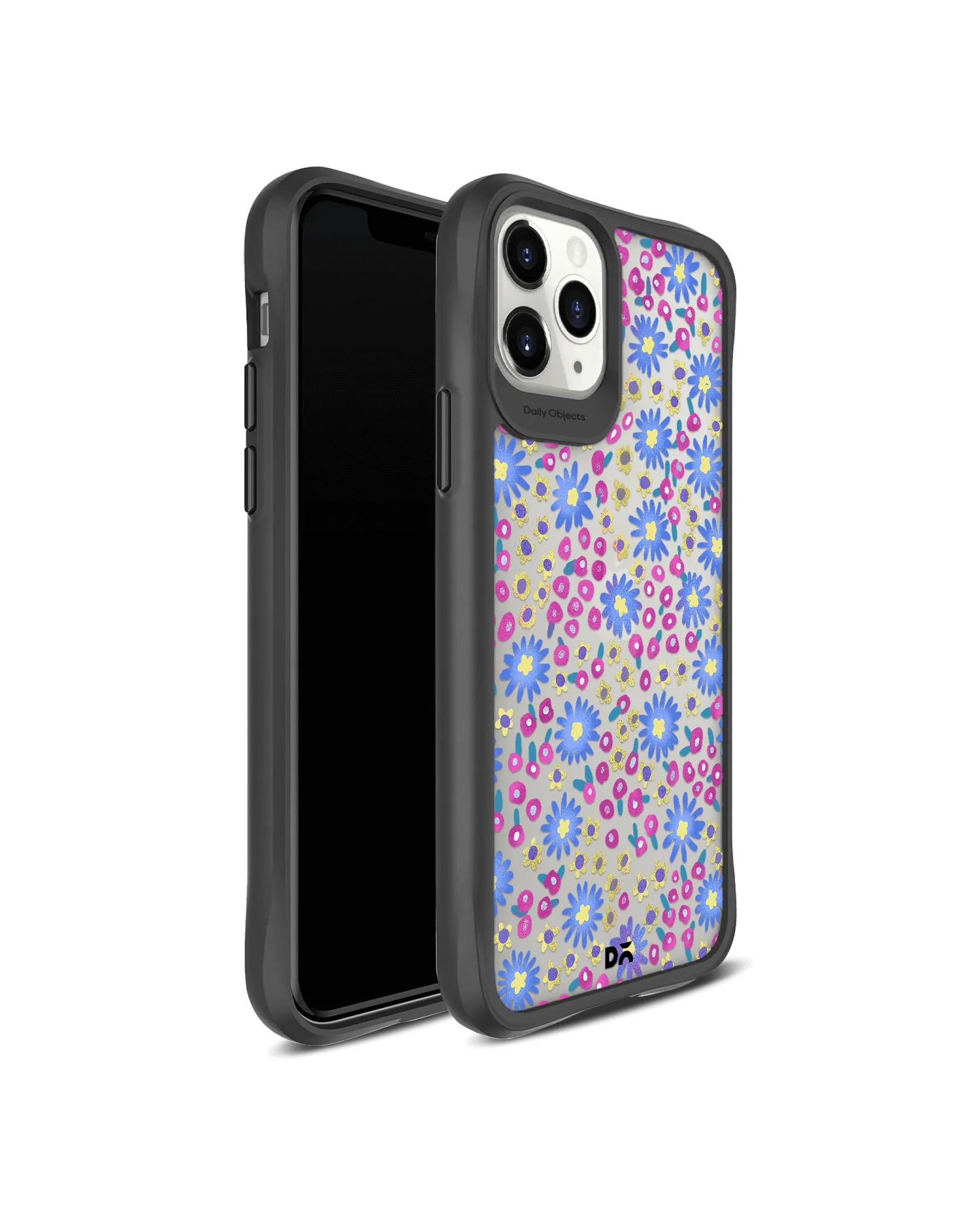 DailyObjects Glittering Daisy Black Hybrid Clear Case Cover For iPhone 11 Pro Max