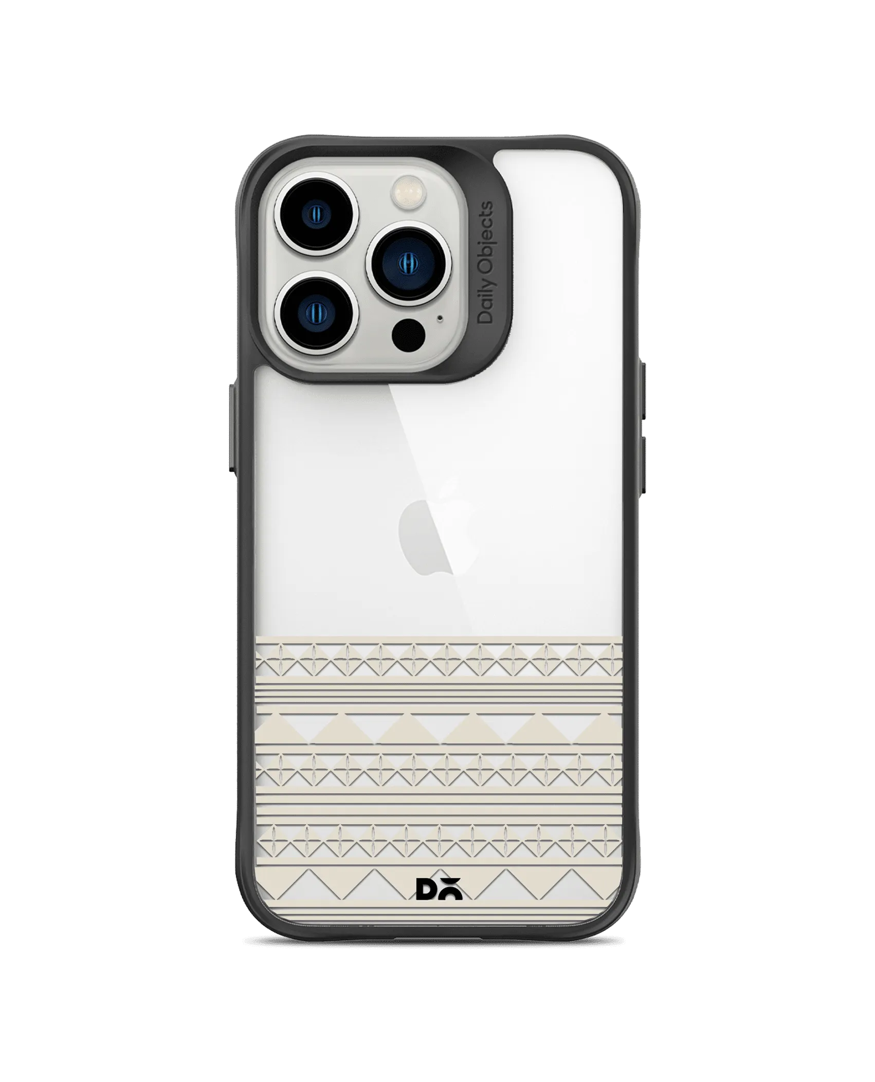 DailyObjects Mandala Band Off White Black Hybrid Clear Phone Case Cover For iPhone 14 Pro