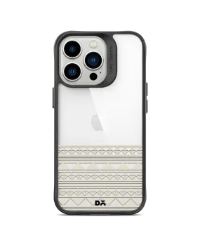 DailyObjects Mandala Band Off White Black Hybrid Clear Phone Case Cover For iPhone 14 Pro