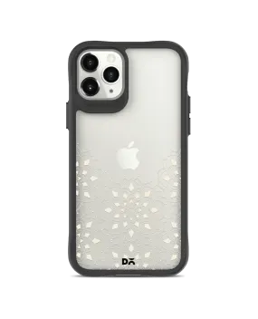 DailyObjects Mandala Flake Off White Black Hybrid Clear Case Cover For iPhone 11 Pro Max