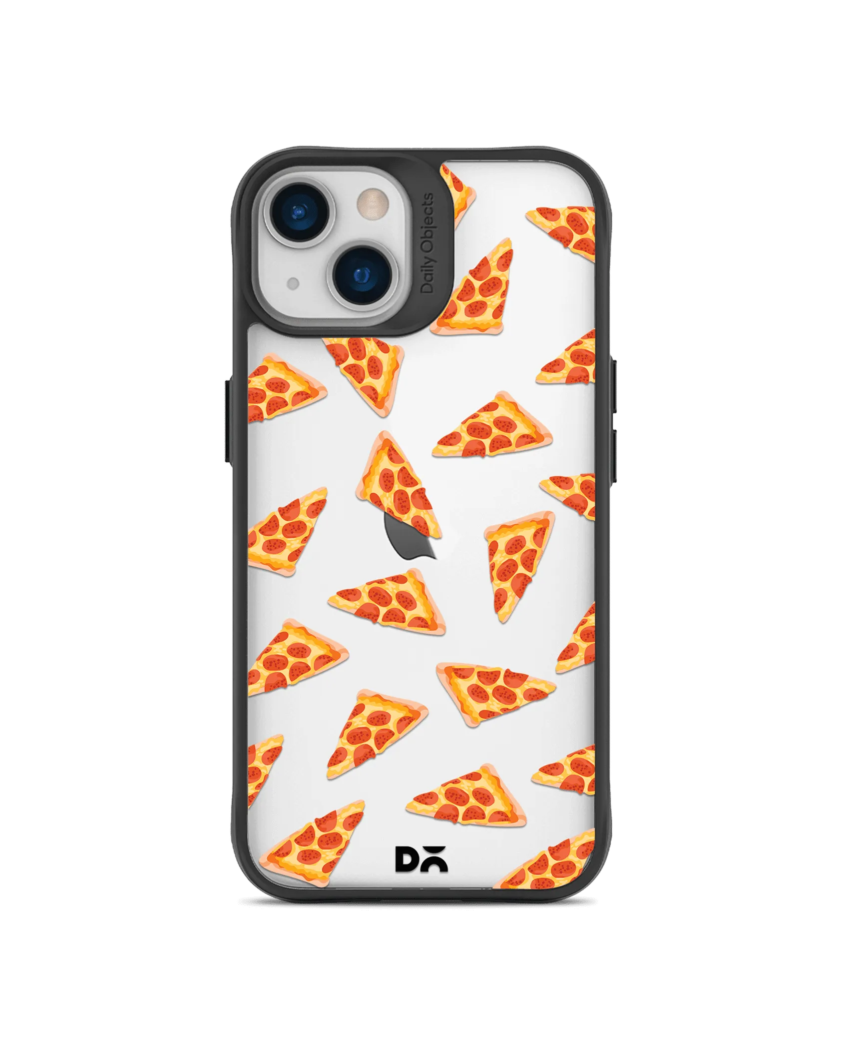 DailyObjects Pizza Slice Icon Black Hybrid Clear Case Cover For iPhone 13 Mini