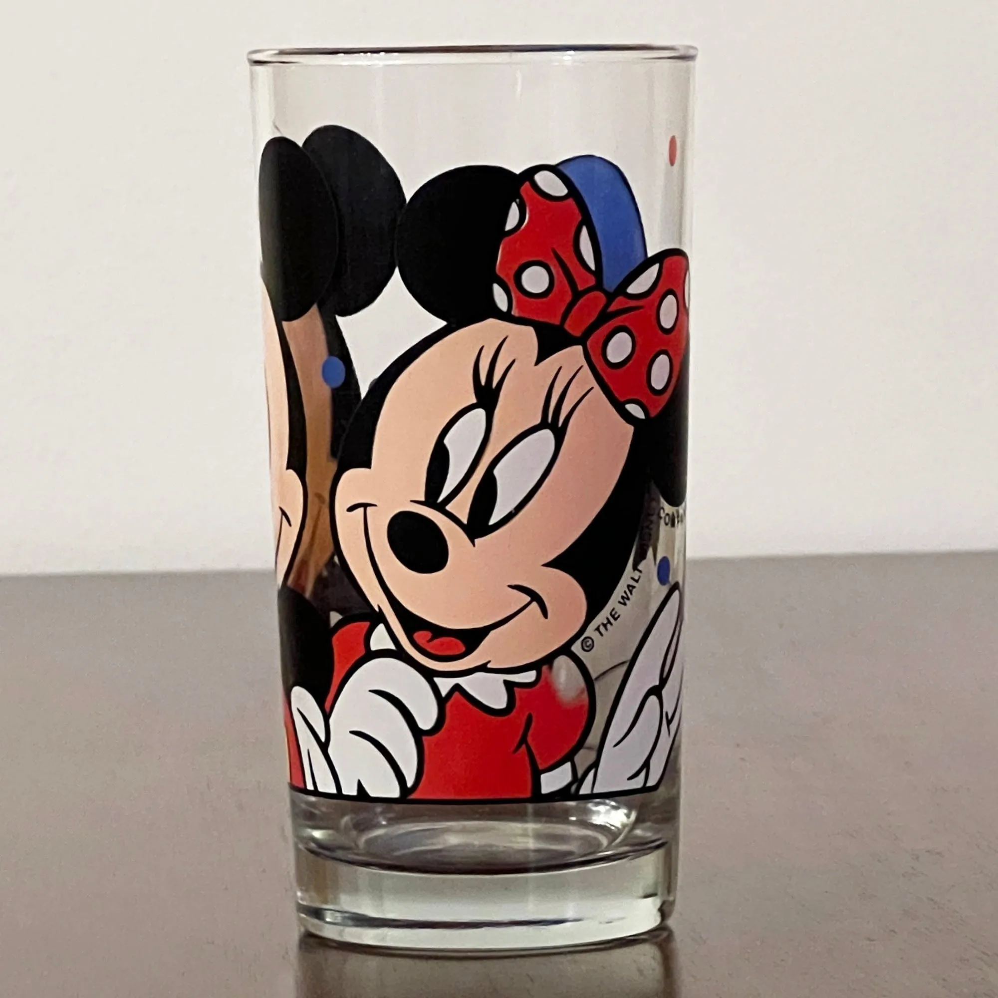 Disney Mickey Mouse, Minnie Mouse and Donald Duck Drinking Glass 5.5"