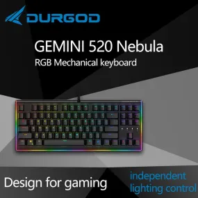 durgod 87 gemini 520 Nebula rgb mechanical lighting keyboard cherry mx pbt doubleshot brown blue black silent red silver