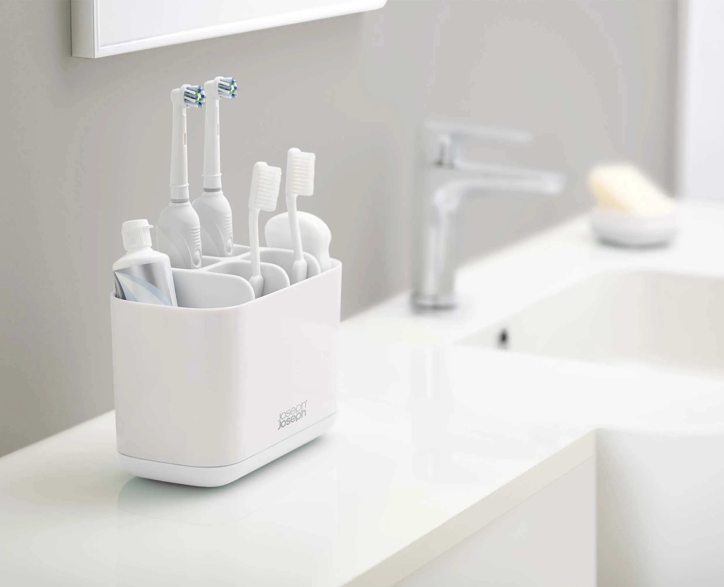 EasyStore™ Large White Toothbrush Holder