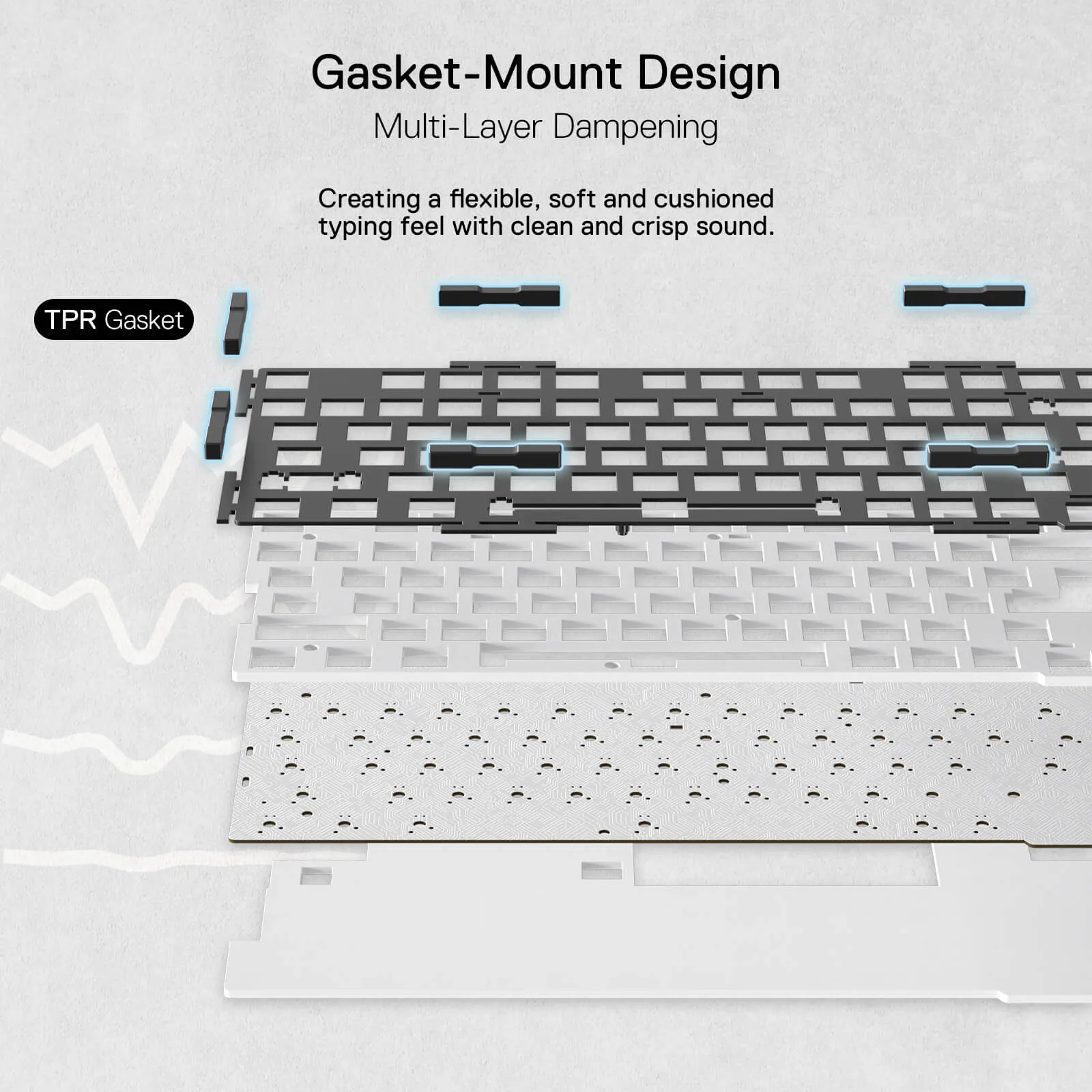 ELF PRO K649 Wireless Transparent Keyboard