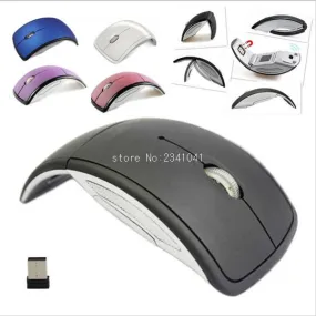 Foldable 2.4GHz Wireless Mouse mouse for the PC computer mouse Foldable Folding Mouse/Mice   USB 2.0 Receiver for PC Laptop