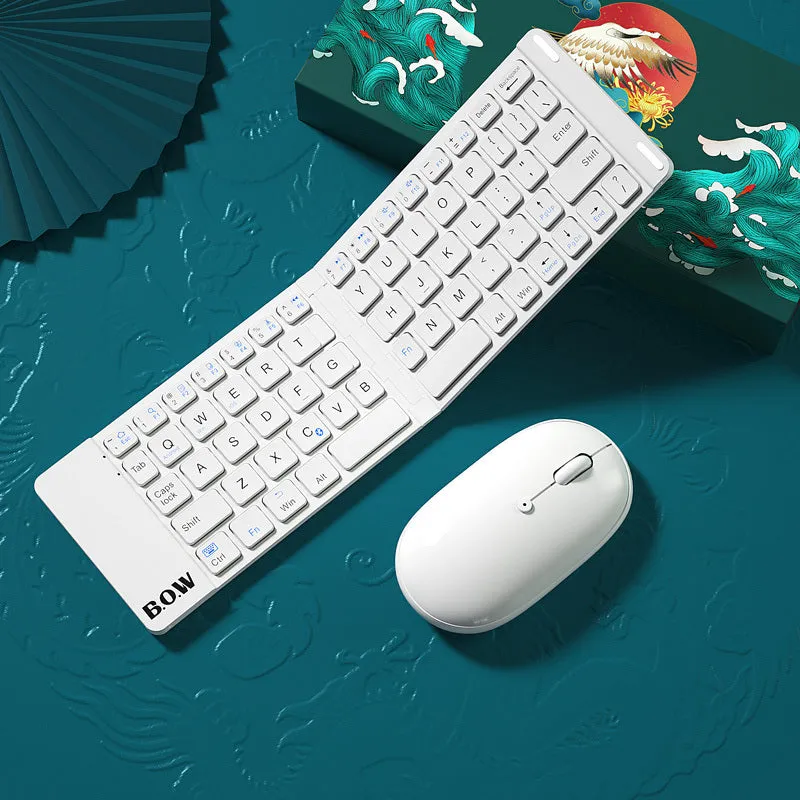 Folding wireless Keyboard And Mouse Set  Portable Keyboard