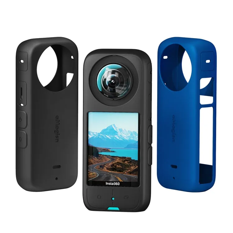 For Insta360 X3 AMagisn Body Silicone Protective Cover, Style: Body Case (Blue)