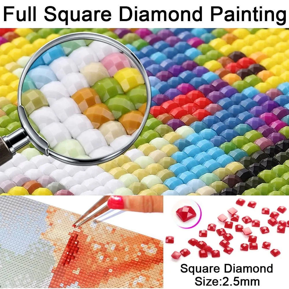 Full Square/Round Drill 5D Rhinestones | DIY Music Diamond Painting Kit | Drum Saxophone Trumpet Piano Violin