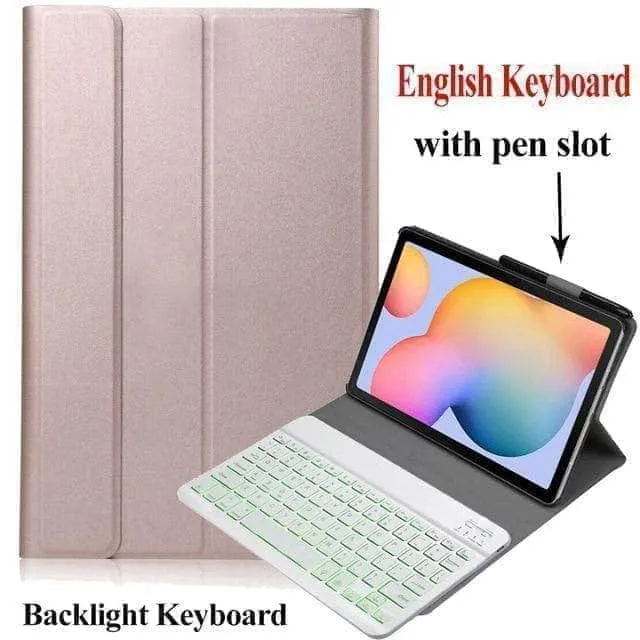 Galaxy Tab S6 Lite 10.4 P610 P615 Wireless Bluetooth Keyboard Backlit Case