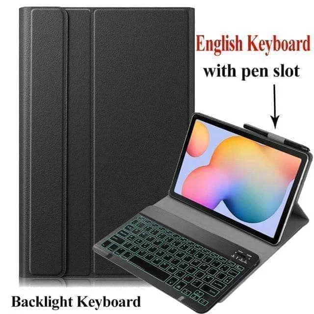 Galaxy Tab S6 Lite 10.4 P610 P615 Wireless Bluetooth Keyboard Backlit Case