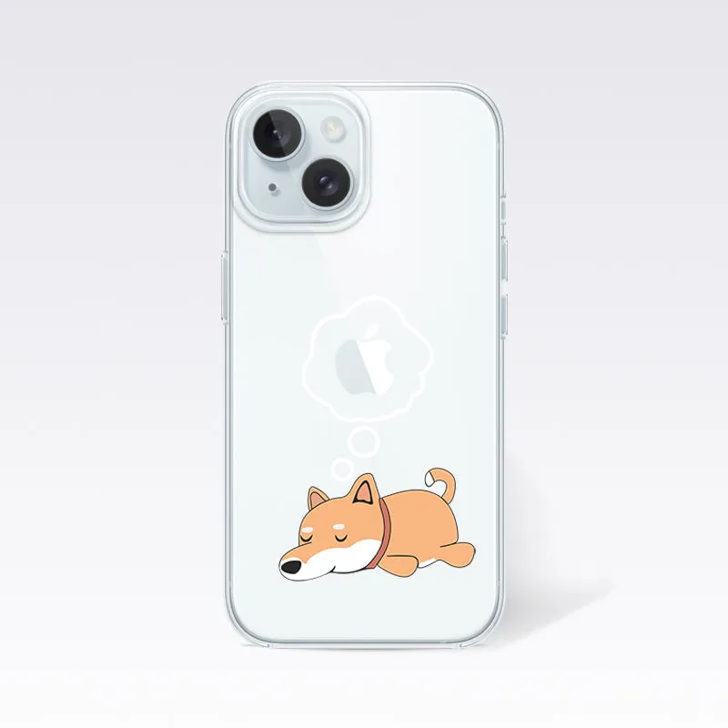 Golden -Dreaming Dog Clear Silicon Cover