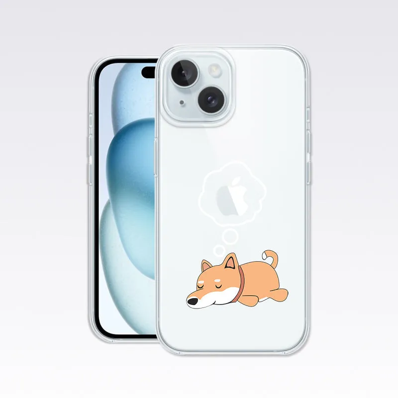 Golden -Dreaming Dog Clear Silicon Cover