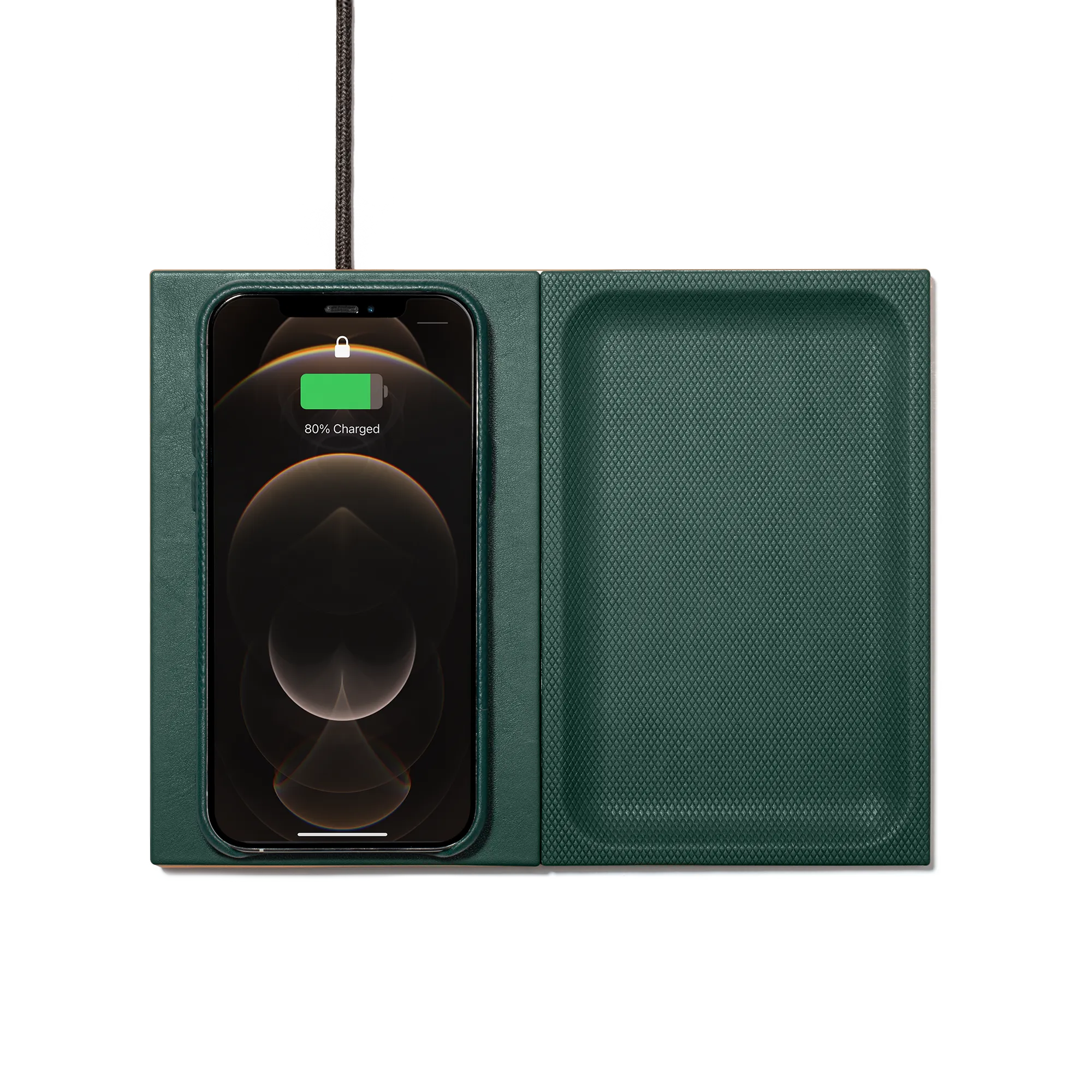 HERITAGE VALET WIRELESS CHARGER - Dark Green