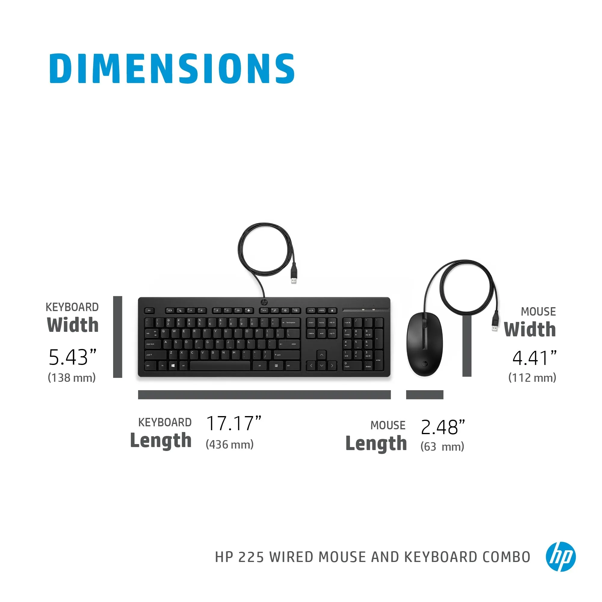 Hp 225 Wired Mouse And Kb