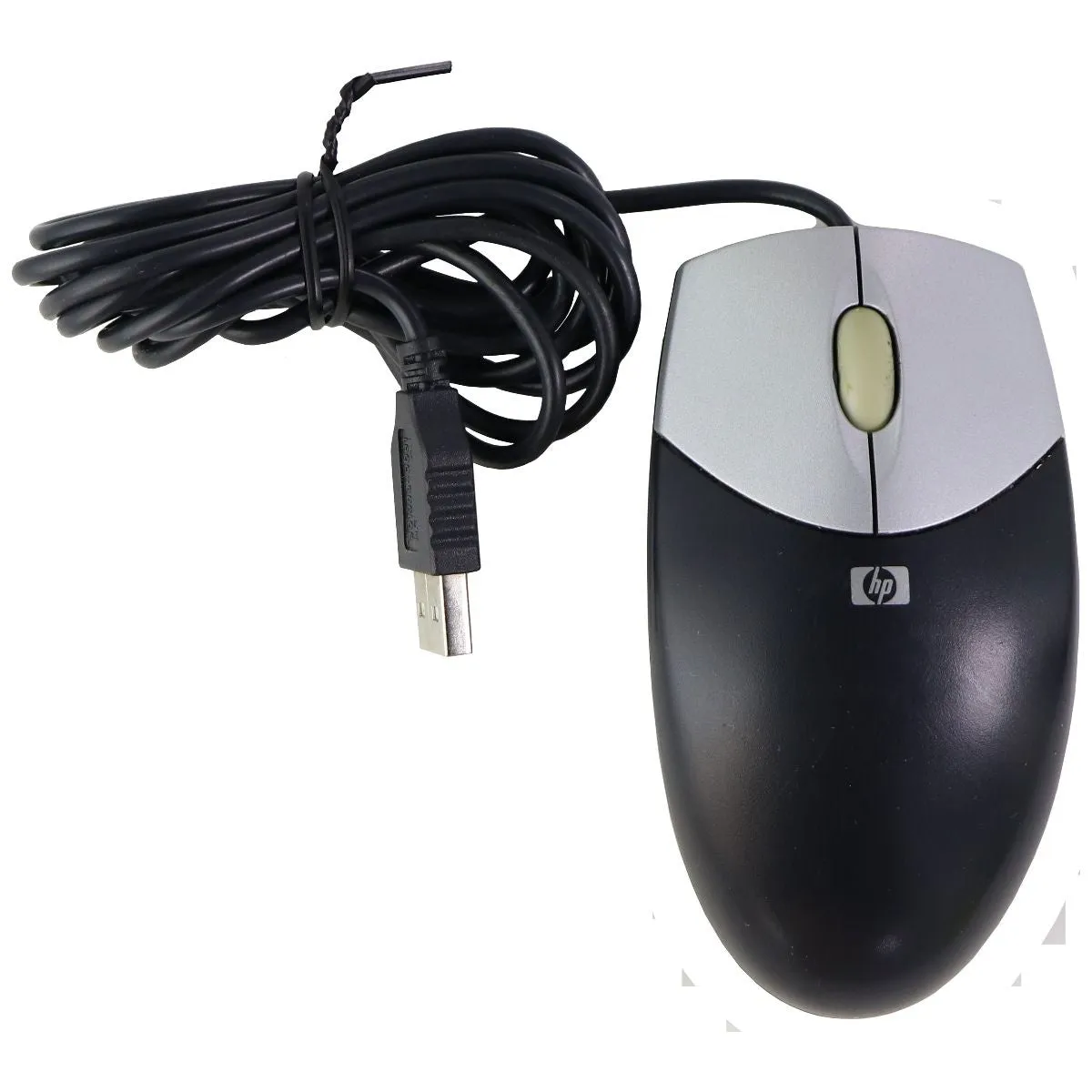 HP Original Wired Mouse for Windows PC & More - Black/Silver (M-UV69a)