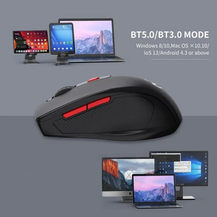 HXSJ T67 Silent Wireless Mouse with Bluetooth 3.0 5.0 and Adjustable DPI