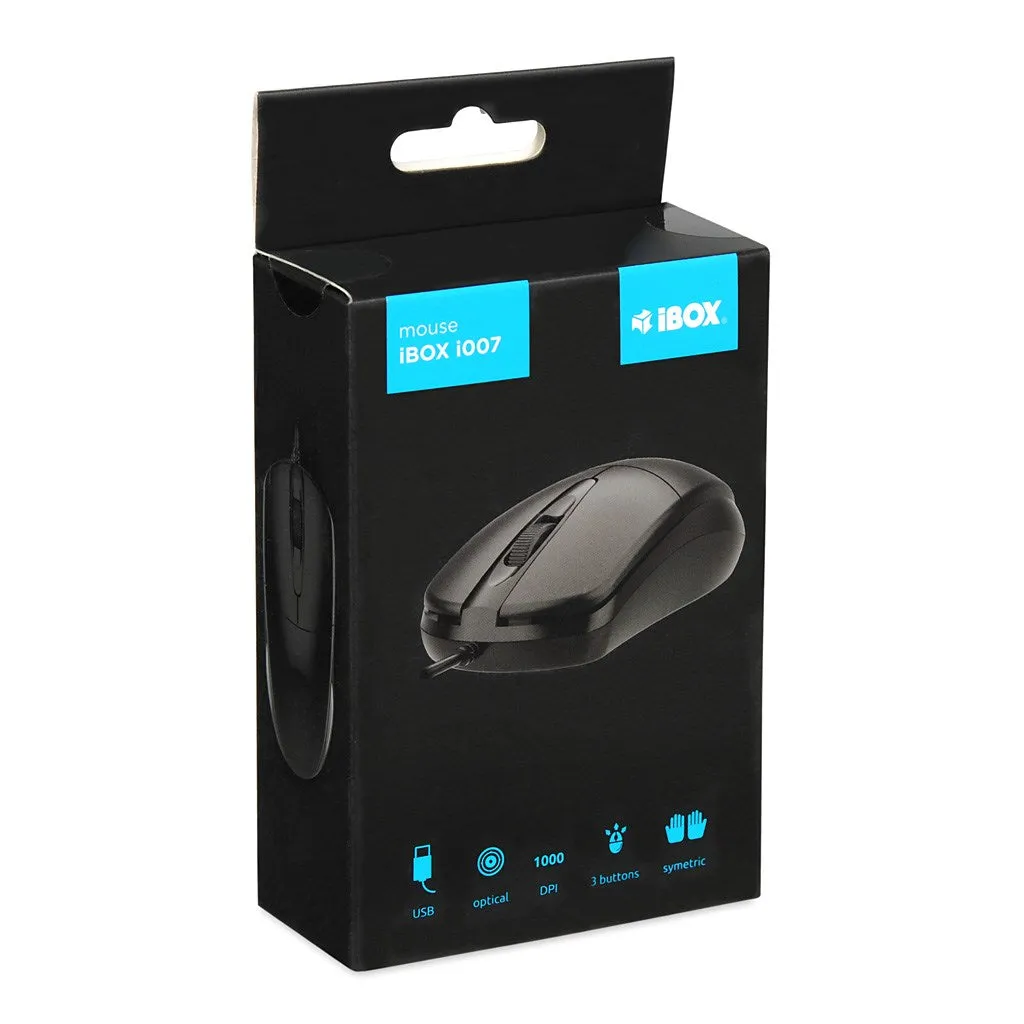 Ibox I007 Wired Optical Mouse, Black