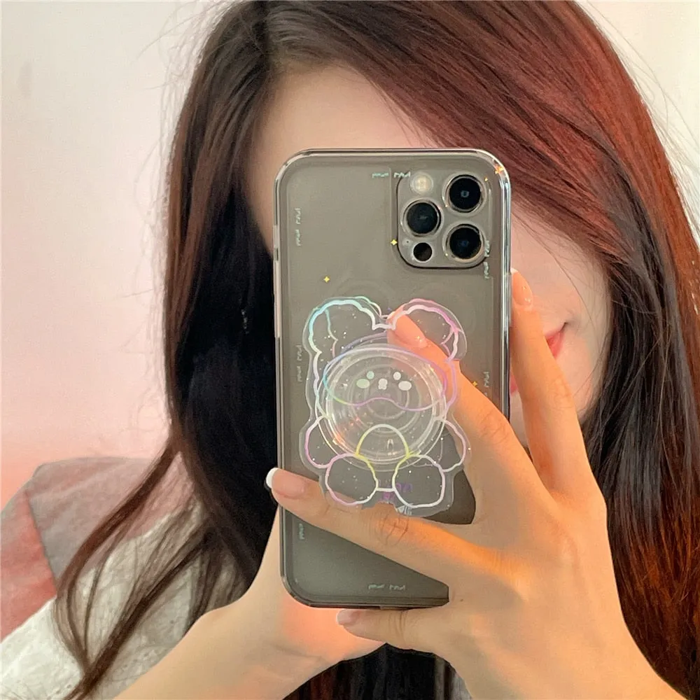 iPhone Case with clear Bear holder