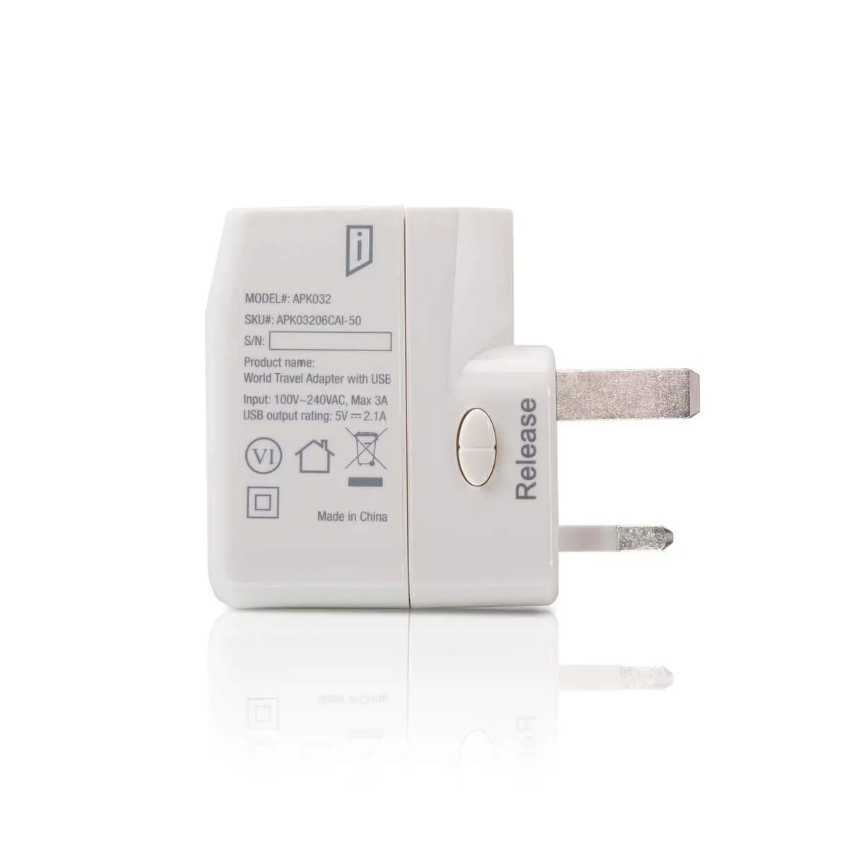 iStore World Travel Adapter with Dual USB Charging Ports