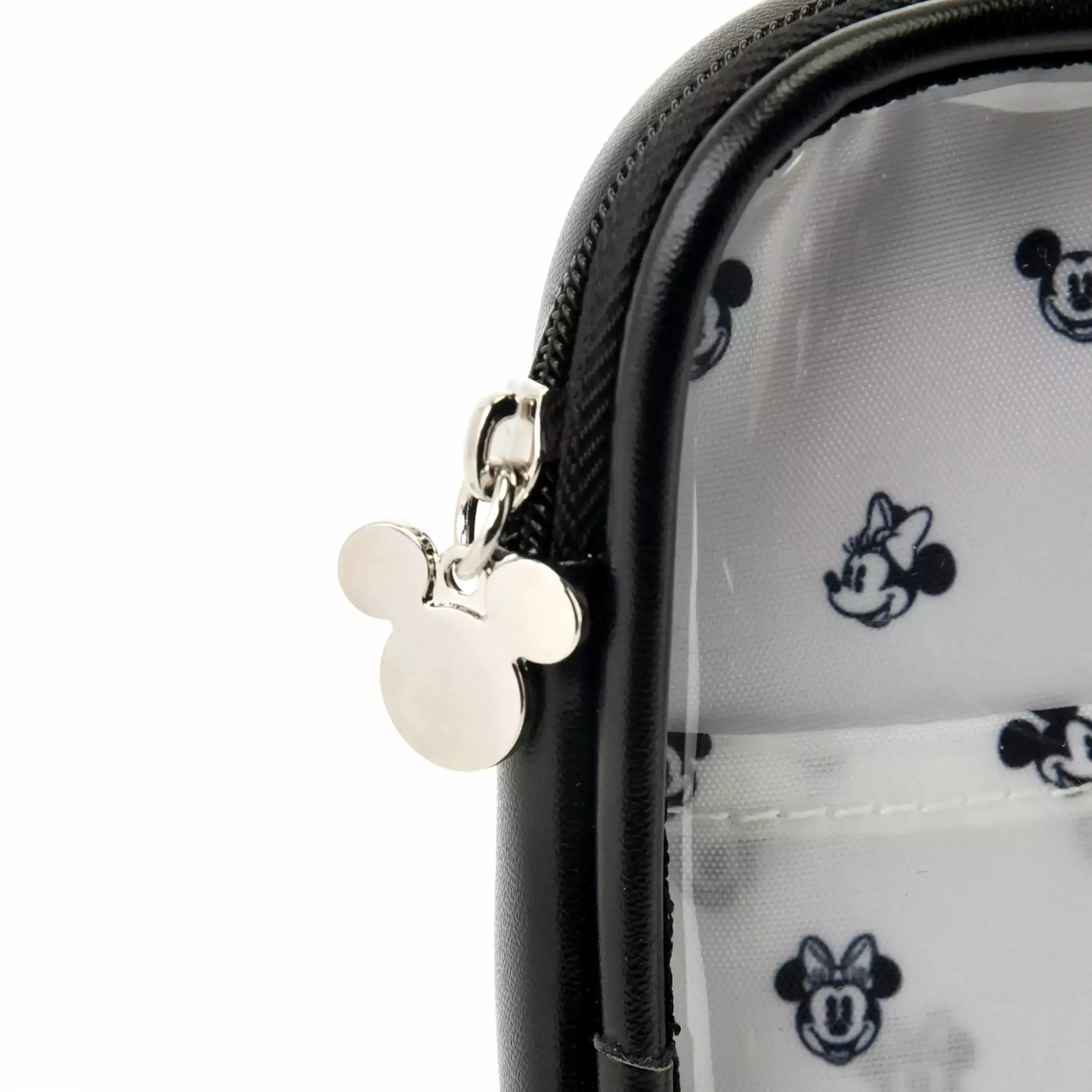 JDS - Health＆Beauty Tool x Mickey & Minnie Mouse "Black" Clear Window Pouch (S) with Strap (Release Date: Feb 6)