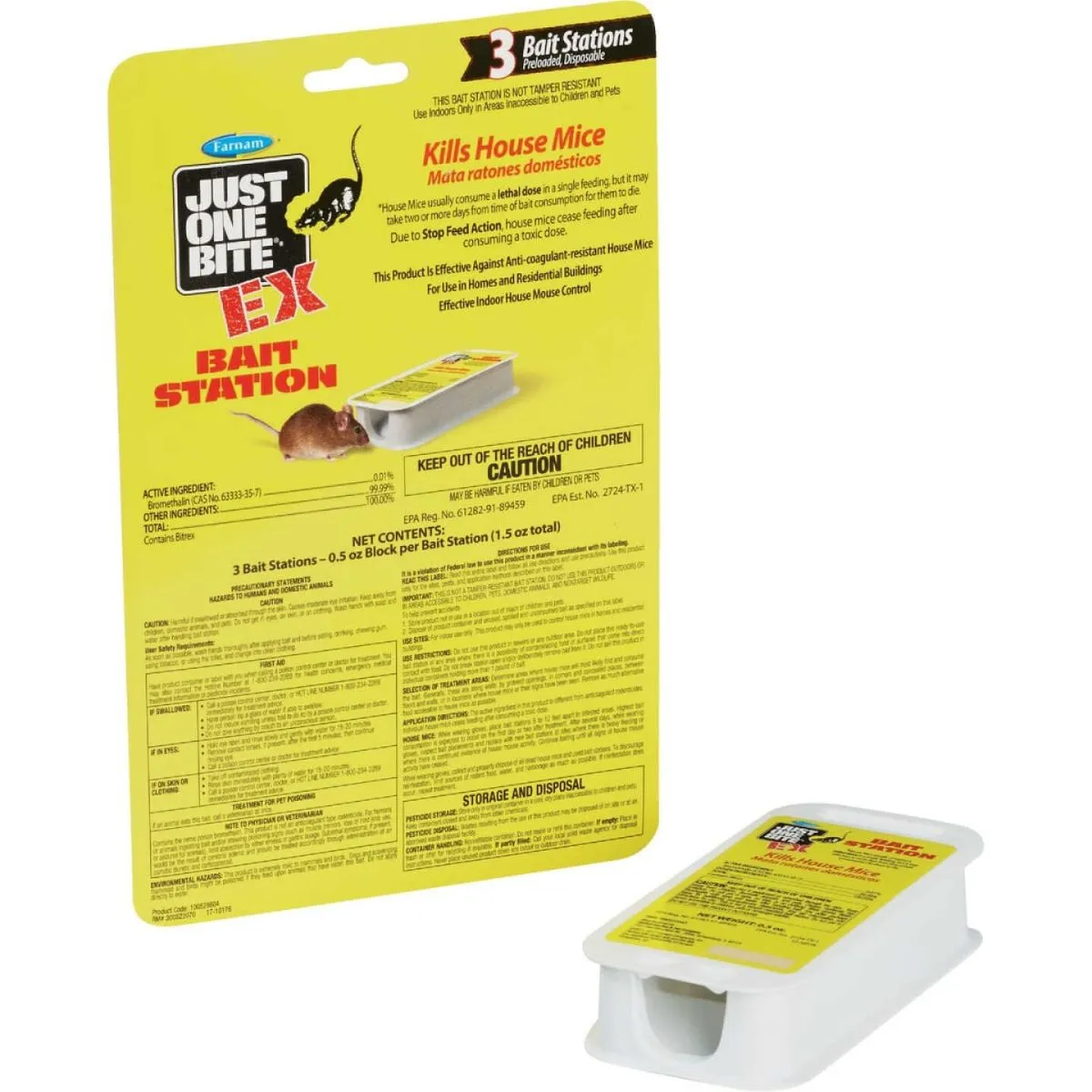 Just One Bite Disposable Mouse Bait Station 3-Pack