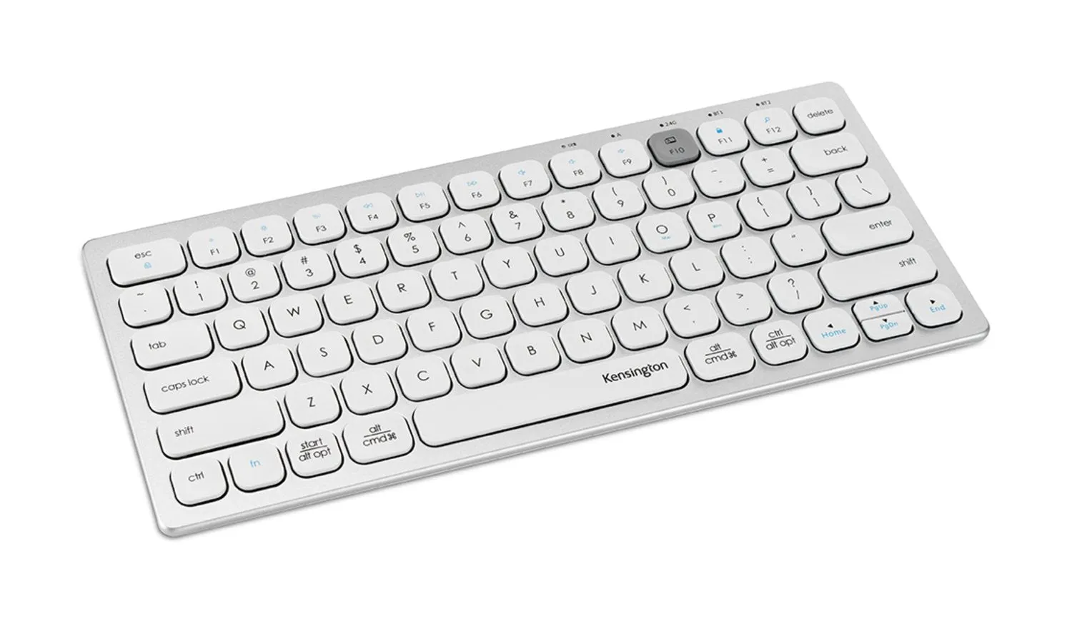 Kensington Multi-Device Dual Wireless Compact Keyboard Silver, Up To 3 Devices