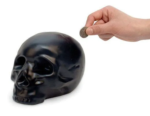 Kikkerland Skull Coin Bank