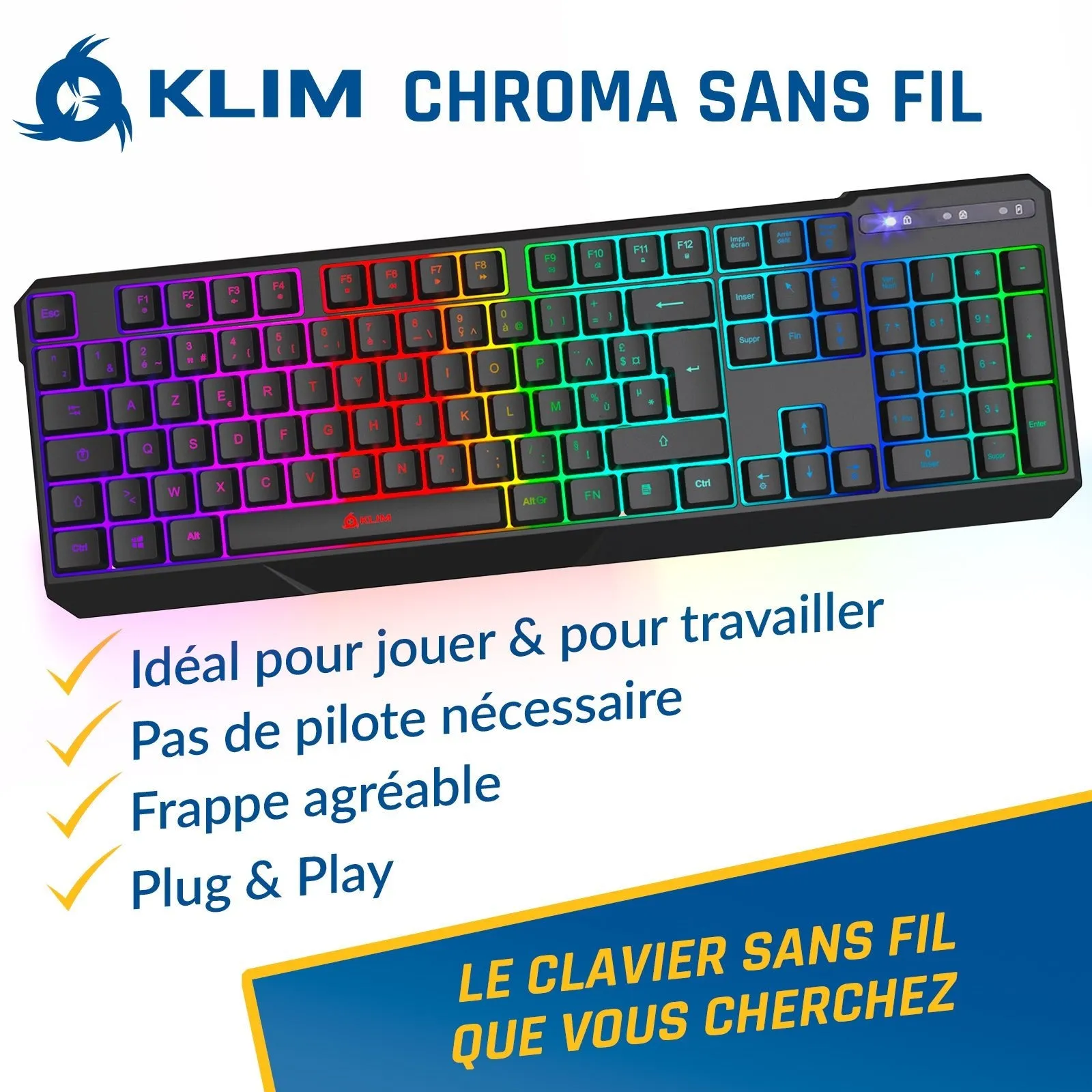 KLIM Chroma Wireless Gaming Keyboard