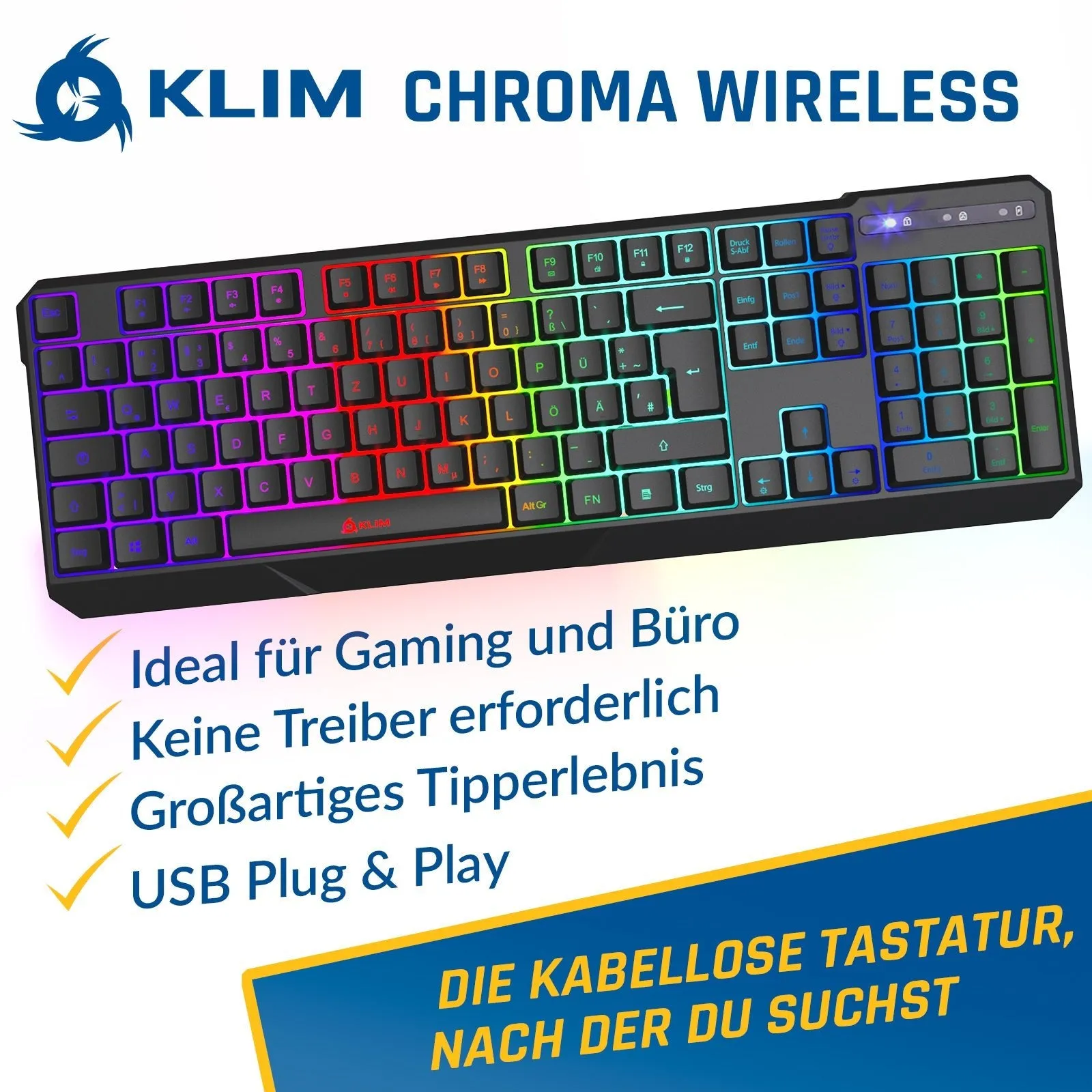 KLIM Chroma Wireless Gaming Keyboard