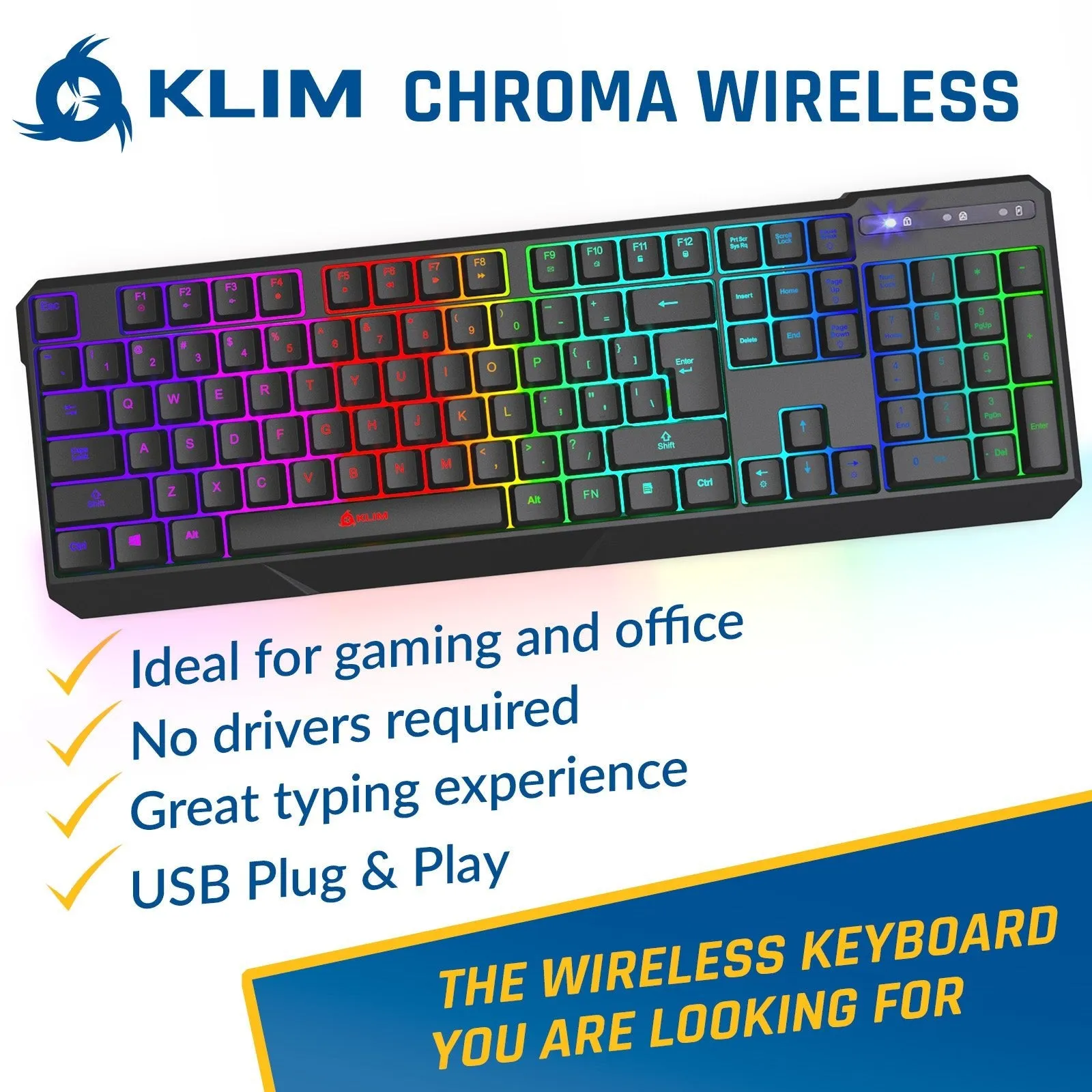 KLIM Chroma Wireless Gaming Keyboard