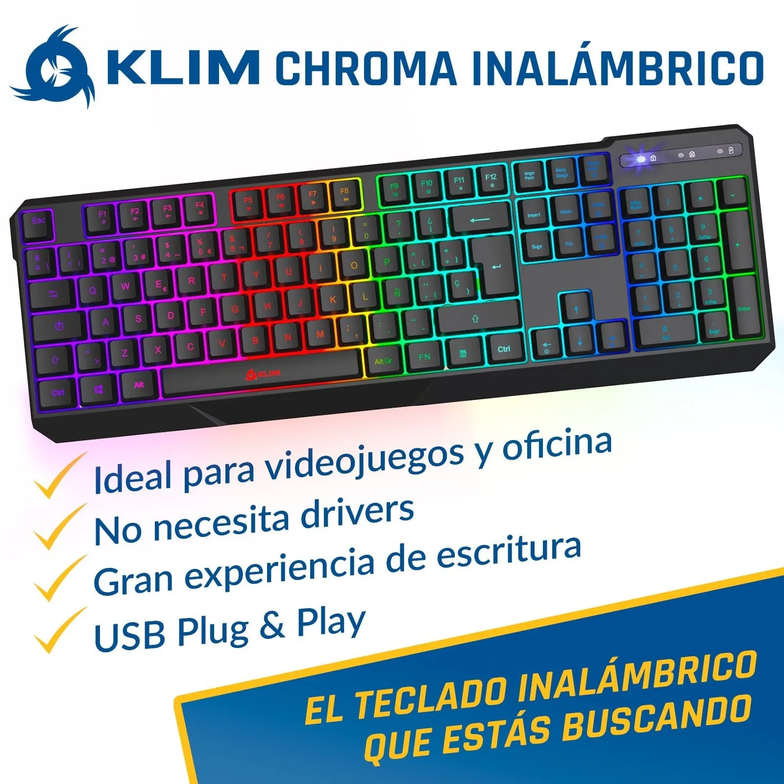 KLIM Chroma Wireless Gaming Keyboard