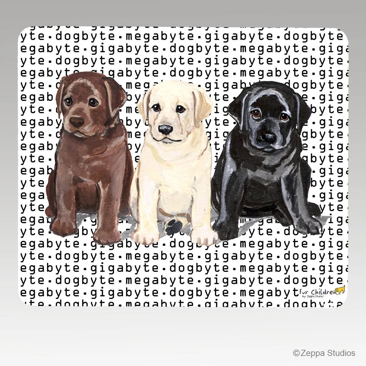 Labrador Retriever Trio Megabyte Mouse Pad