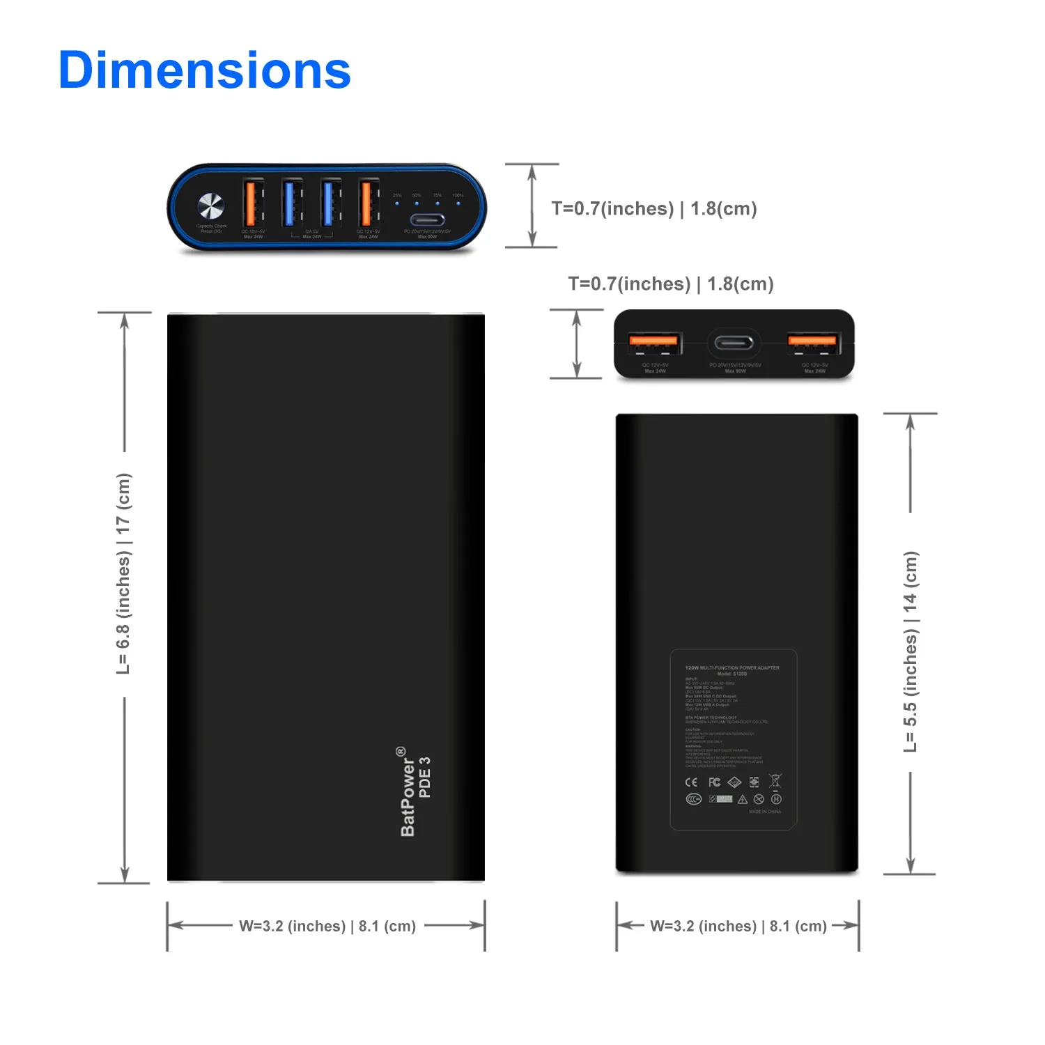 Laptop USB-C External Battery and Charger Combo for Apple MacBook Pro Air USB-C Laptop External Battery PD USB-C Power Bank Portable Charger 98Wh/148Wh/210Wh