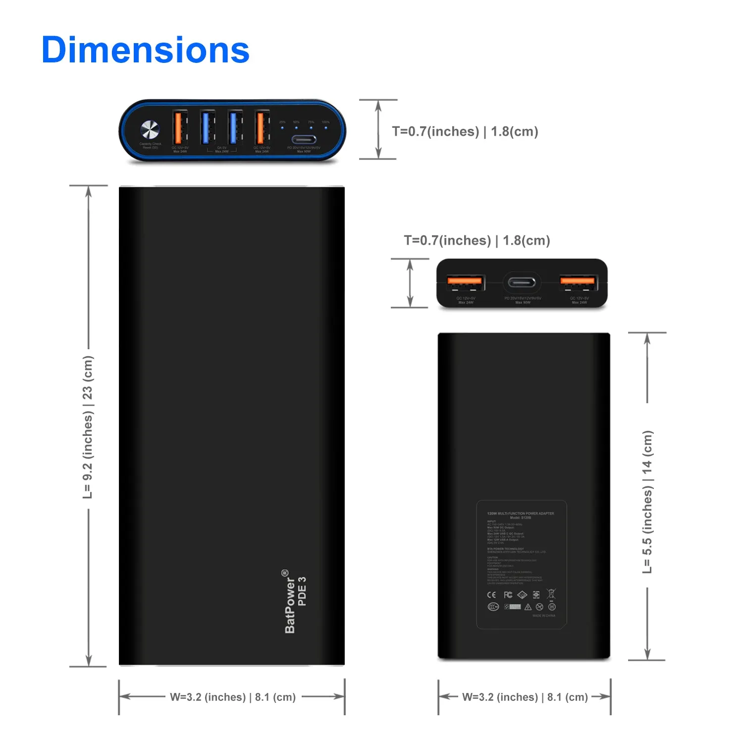 Laptop USB-C External Battery and Charger Combo for Apple MacBook Pro Air USB-C Laptop External Battery PD USB-C Power Bank Portable Charger 98Wh/148Wh/210Wh