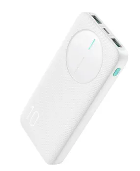 LED Compact Power Bank 2.4Ah 10000Mah | White