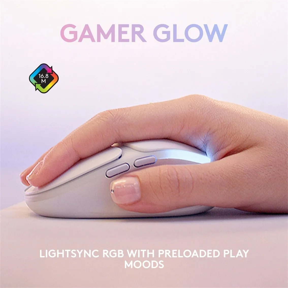 Logitech G705 Wireless Gaming Mouse, Customizable LIGHTSYNC RGB Lighting, LIGHTSPEED Wireless