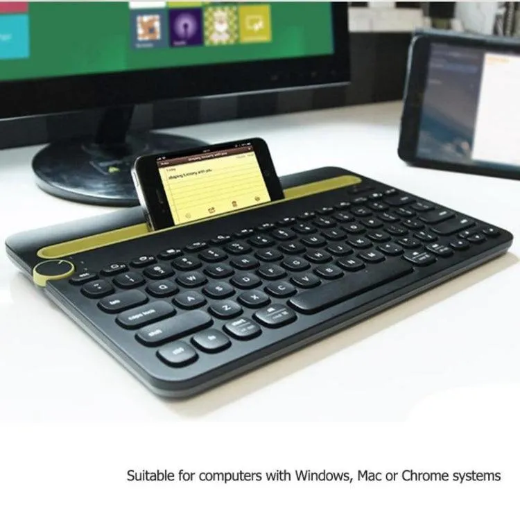 Logitech K480 Bluetooth Multi-Device Wireless Keyboard with Integrated Stand