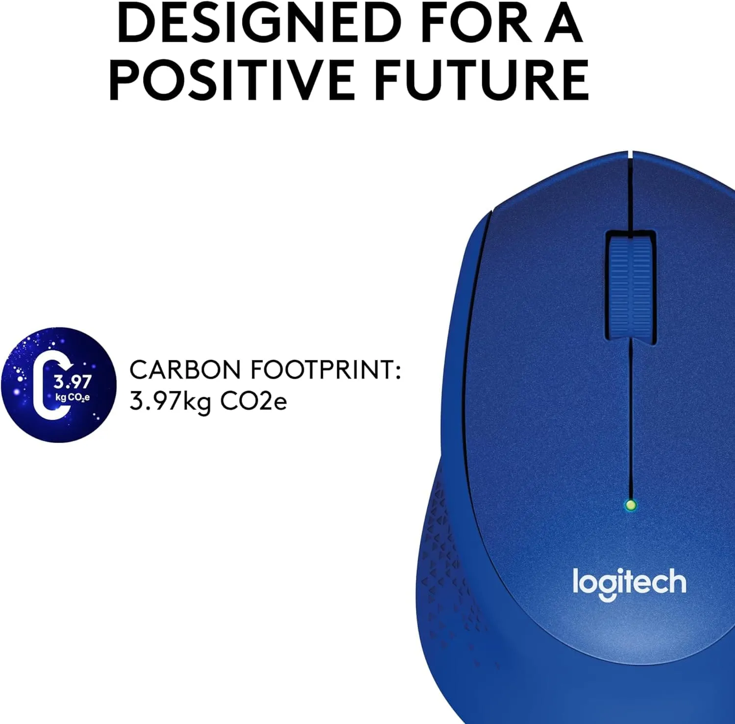 Logitech M330 SILENT PLUS Wireless Mouse, 2.4GHz with USB Nano Receiver, 1000 DPI Optical Tracking, 2-year Battery Life, Compatible with PC, Mac, Laptop, Chromebook - Blue