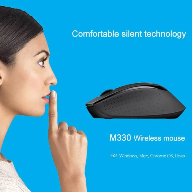 Logitech M330 Silent Wireless Optical Mouse with Micro USB Receiver