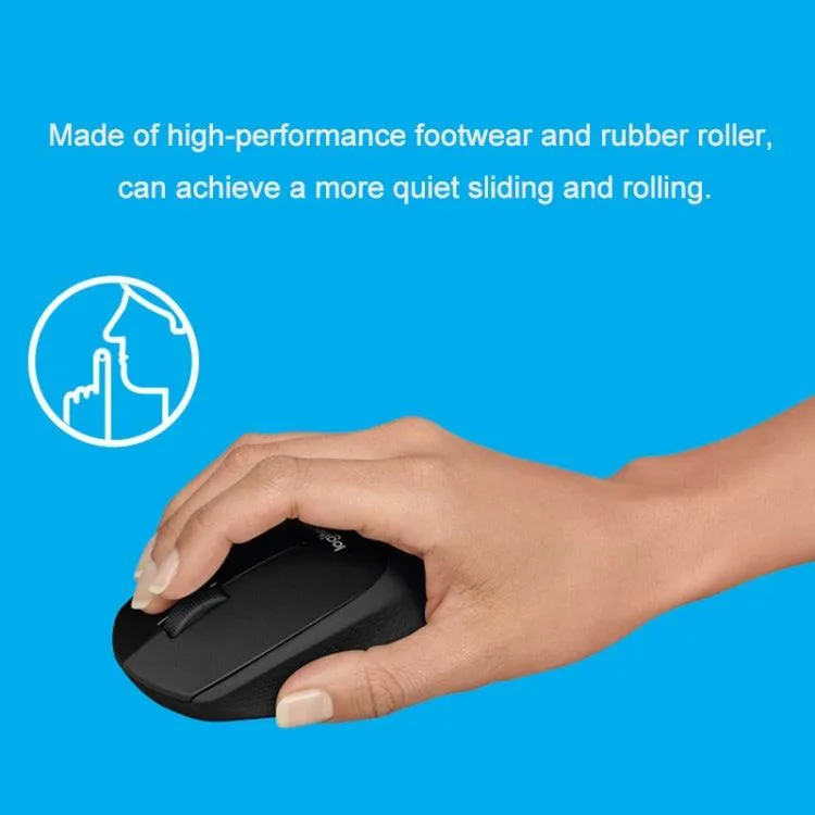 Logitech M330 Silent Wireless Optical Mouse with Micro USB Receiver