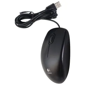 Logitech MB100 Wired USB Optical Mouse for Windows PC & More - Black (M-U0026)