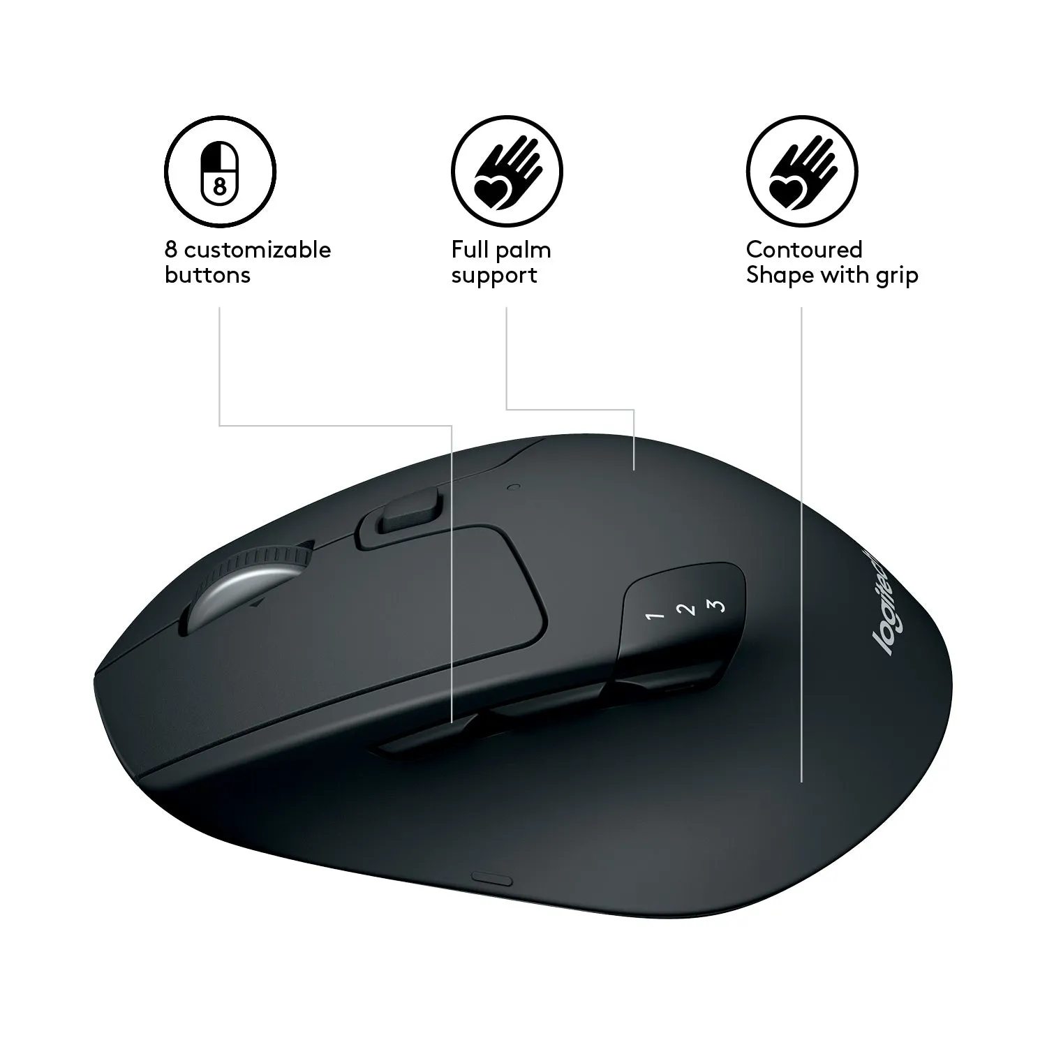 Logitech Mouse M720 Triathlon - Black