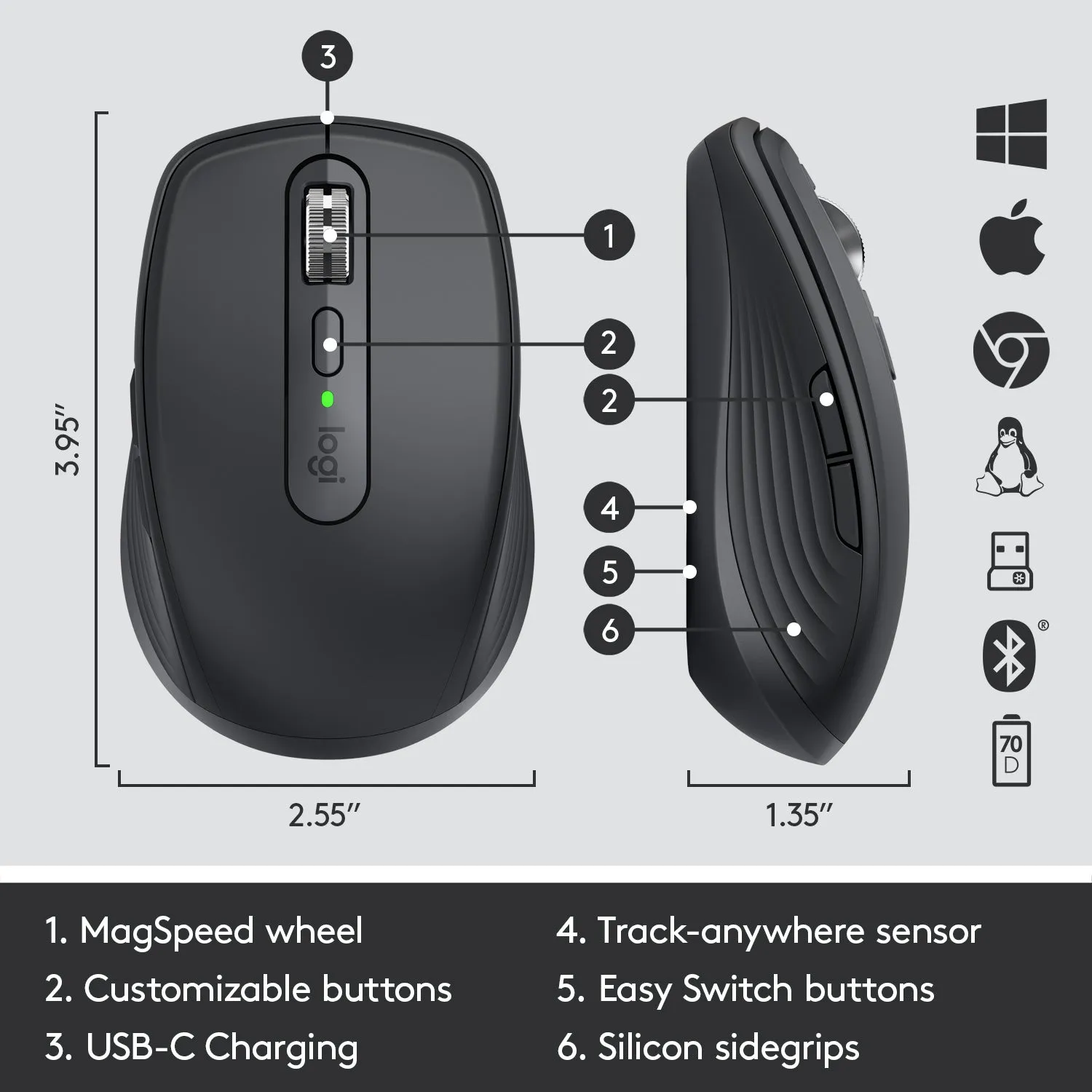 Logitech MX Anywhere 3 Wireless Bluetooth Mouse