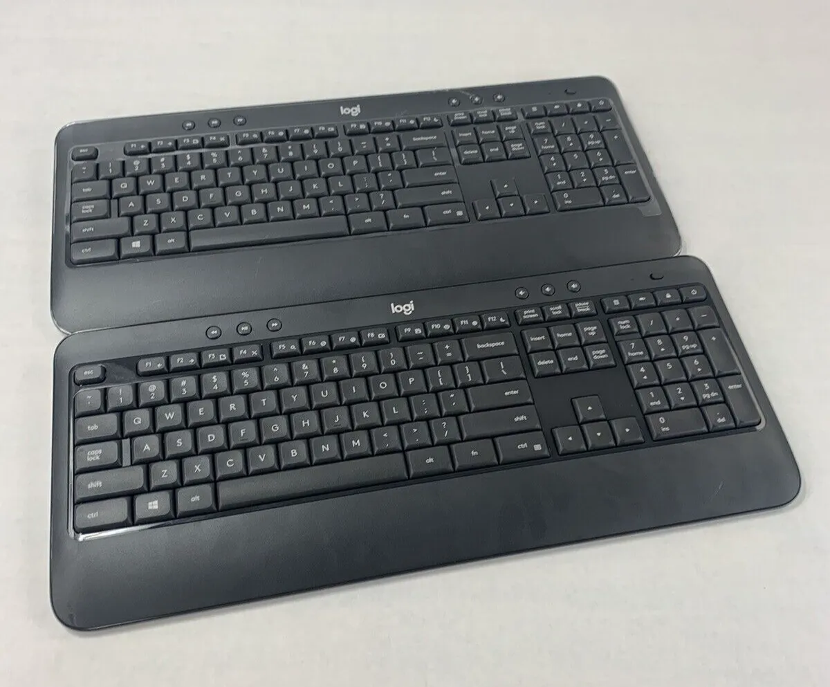 Lot 2 Logitech MK540 Wireless Keyboard Black Standard No USB Receiever