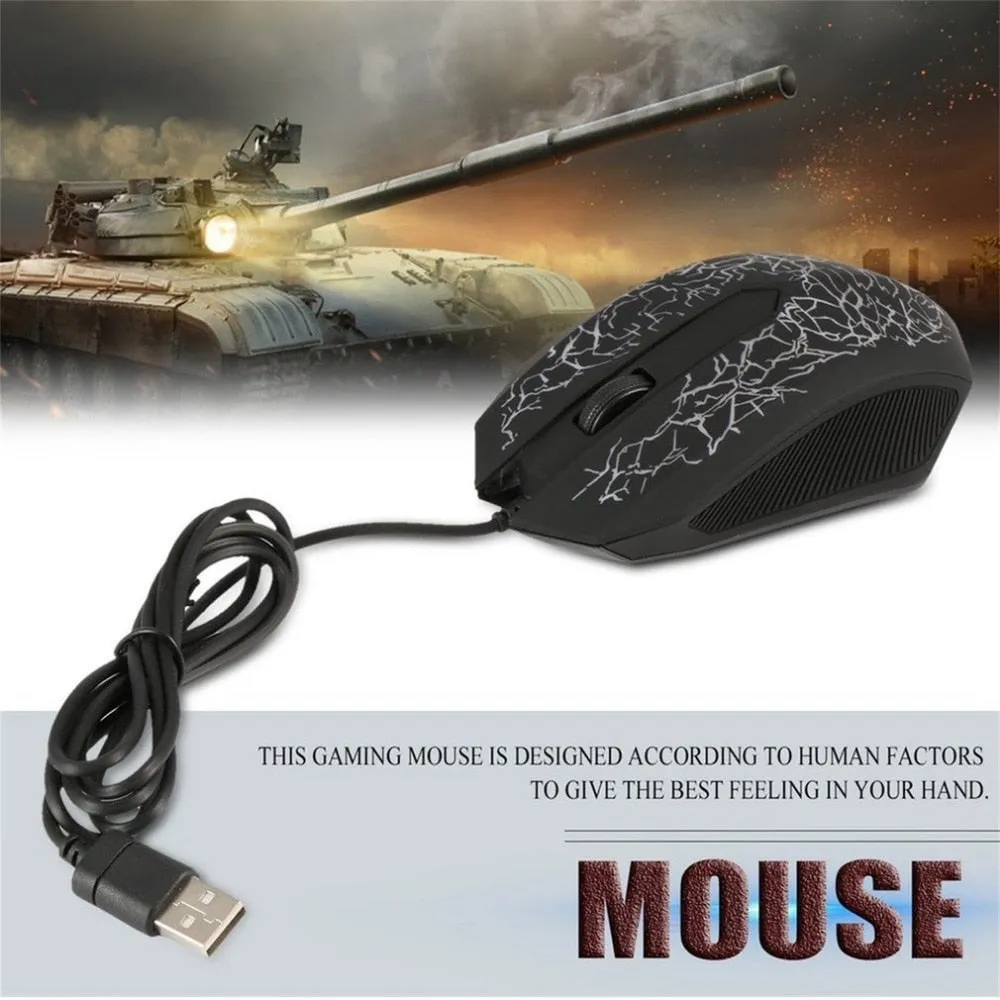 Luminous Gaming Mouse - 3200DPI LED Optical Mouse with 3 Buttons