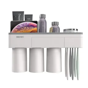 Magnetic Toothbrush Holder & Mouthwash Cup Set