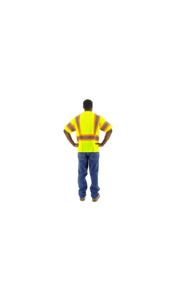 Majestic 75-3301 Hi-Vis Vest Mesh DOT Stripping ANSI 3 R