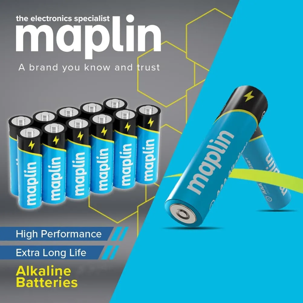 Maplin 20x AA LR6 / 20x AAA LR03 7 Years Shelf Life 1.5V High Performance Alkaline Batteries